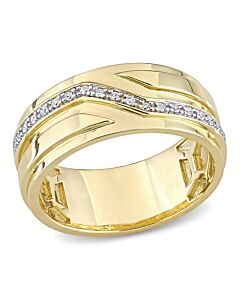 Amour Yellow Silver 1/10 CT TDW Diamond Ring