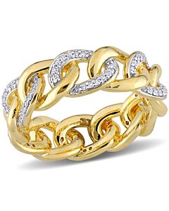 Amour Yellow Silver 1/4 CT TDW Diamond Ring
