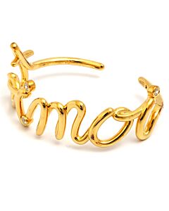 APM Monaco Ladies Gold-plated Toimoi Cuf Bracelet, Brand Size S