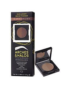 Arches & Halos Ladies Duo Luxury Brow Powder Powder 0.088 oz Warm Brown Makeup 818881020983