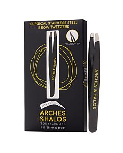 Arches & Halos Ladies Surgical Stainless Steel Eyebrow Tweezers Tools & Brushes 818881021157
