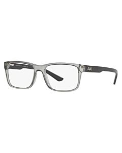 Armani Exchange 53 mm Shiny Transparent Grey Eyeglass Frames