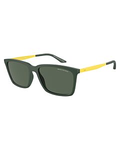 Armani Exchange 57 mm Matte Green/Matte Yellow Sunglasses