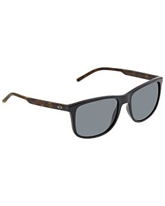 Armani Exchange 57 mm Shiny Black Sunglasses