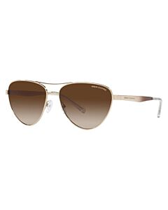 Armani Exchange 57 mm Shiny Pale Gold Sunglasses