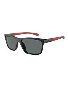 Arnette 58 mm Black/Red Sunglasses