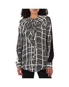 Atlein Ladies Black Georgette Shirt, Brand Size 36 (US Size 2)