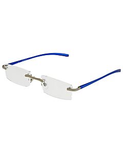 B+D Folding 51 mm Matt Silver/Blue Eyeglasses