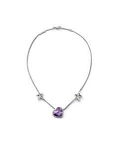 Baccarat Sterling Silver, Purple Crystal Heart And Star Princess Bracelets 2812857