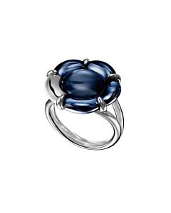 Baccarat Women's B Flower Silver Crystal Ring 2806559