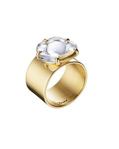 Baccarat Women's B Flower Vermeil Clear Crystal Ring 2803705