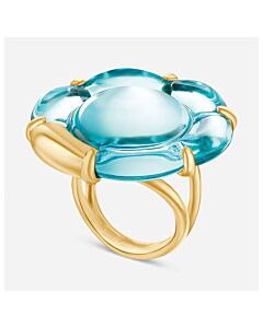 Baccarat Women's B Flower Vermeil Turquoise Crystal Ring 2806980