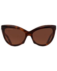 Balenciaga 57 mm Havana Sunglasses