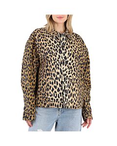 Balenciaga Beige Leopard Print Jacket