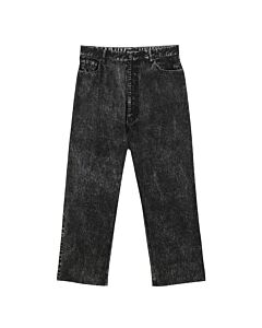 Balenciaga Charcoal Trompe L Oeil Baggy Pocket Jeans, Size Small