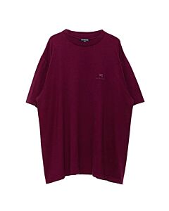 Balenciaga Grape Cotton Logo Large Fit T-Shirt