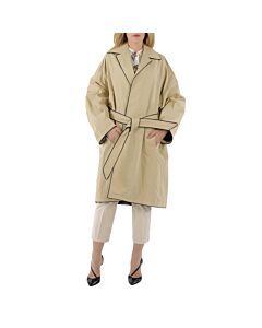Balenciaga Ladies Beige Belted Trench Coat