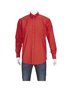 Balenciaga Long-sleeve Square Shoulder Cotton Shirt, Brand Size 37