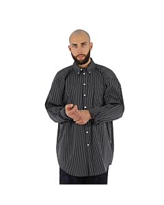 Balenciaga Long-sleeve Striped Cotton Poplin Steroid Shirt