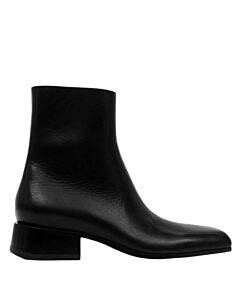Balenciaga Men's Black Leather Square Toe Ankle Boots