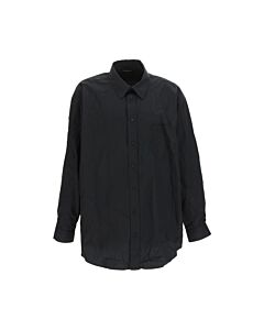 Balenciaga Men's Black Logo Large Fit Shirt