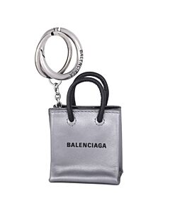Balenciaga Silver/L Black Keychain