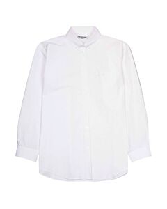 Balenciaga White Button-Down Large Fit Cotton Shirt