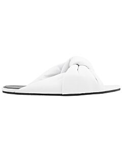 Balenciaga White Drapy Flat Sandals
