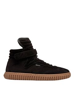 Bally Black Parrel-Mid Suede High-Top Sneakers, Brand Size 43 ( US Size 10 )