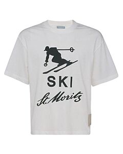 Bally Bone 15 Ski St. Moritz Print Cotton T-Shirt