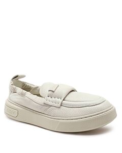 Bally Dusty White Mauro Leather Slip-On Sneakers