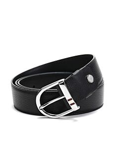 Bally Men's Black Darkon 35mm Belt, Brand Size 110 CM