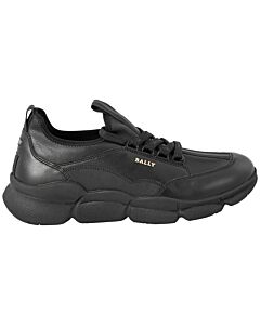 Bally Men's Black Leather Lace-up Trainers