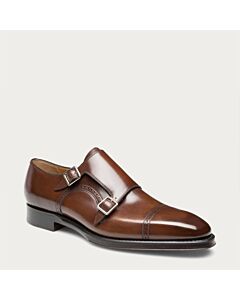 Bally Men's Brown Scardino Leather Monk Shoe