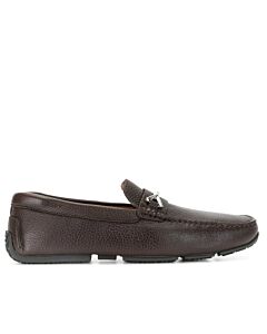 Bally Men's Pieret Grained Deer Leather Loafers In Coffee