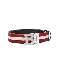 Bally Men's Red  Iconic B Buckle Belt