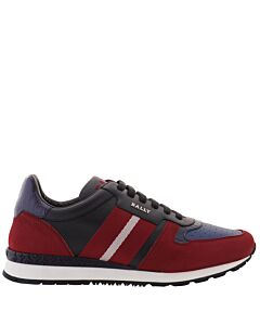 Bally Red Asel-Fo Nabuk Grained Calf Leather Sneakers, Brand Size 7 ( US Size 8 )