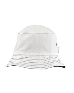 Balmain Ladies Black/White Reversible Monogram Bucket Hat