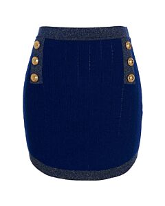 Balmain Ladies High Waist Short Knit Skirt