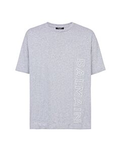 Balmain Men's Reflective Logo Oversized Cotton T-Shirt