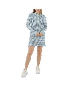 Barrie Ladies Gingham Cashmere And Cotton Midi Dress