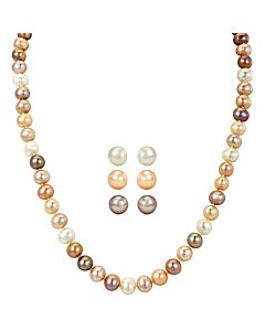 Bella Pearl Multicolor Freshwater Pearl Boxed Jewelry Set SET-F