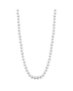 Bella Pearl Single Strand White Freshwater Pearl 16" Necklace FWR6-16W