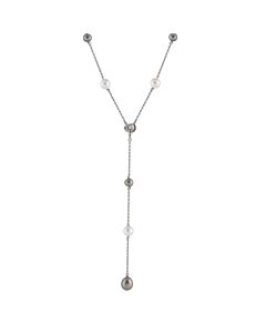 Bella Pearl Sterling Silver Lariat Necklace NSR-17WG