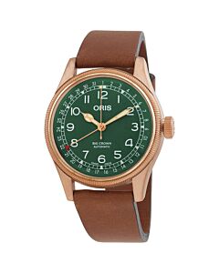 Big Crown Leather Green Dial Watch