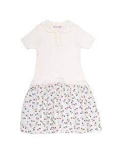 Bonpoint Girls Blanc Lait Clivia Cherry-Print Knit Dress