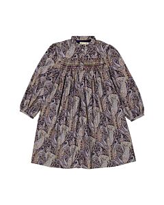 Bonpoint Girls Liberty Corduroy Paisley Print Tamsin Dress, Size 12Y