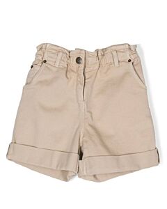 Bonpoint Girls Sable Cathy Stretch Cotton Shorts