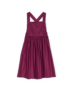 Bonpoint Gladys Cross-Strap Midi Dress, Size 6Y