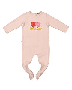Bonton Kids Eau De Rose Cotton Love To Love Footed Pajamas